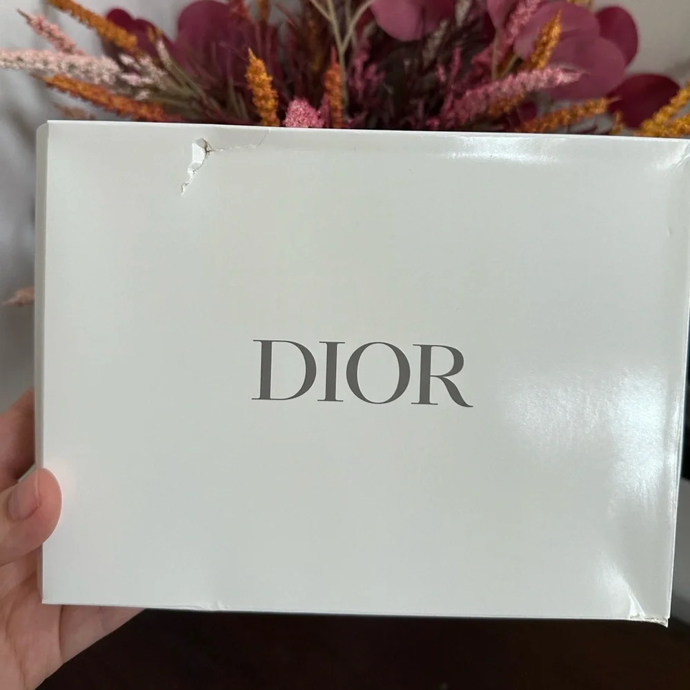 NIB Dior Red  zip around‎ small bag